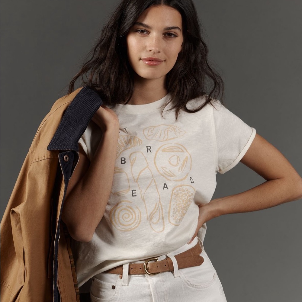 Phthalo Ruth x Anthropologie Eat Bread graphic tee
